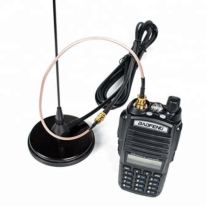 Hi-Q Two Way Radio VHF UHF SMA Magnetic Mobile Antenna UT-108UV for CB Radio Walkie Talkie UV-5R UV-B5 UV-B6 GT-3